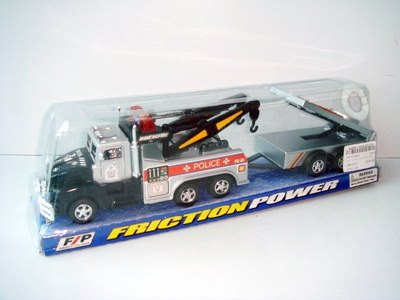 FRICTION POLICE CAR W/ LIGHT BLUE/BLACK - HP1010251