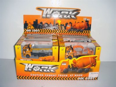 METAL FREE WAY CONSTRUCTION CAR 12PCS/DISPLAY BOX - HP1010658