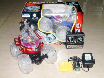 4 FUNCTION R/C STUNT CAR W/LIGHT & MUSIC RED/BLUE - HP1010687