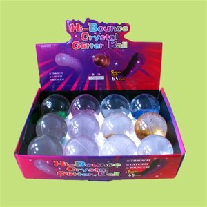 65MM WATER BALL W/FLASHING LIGHT 12PCS/DISPLAY BOX 5COLOR - HP1010694