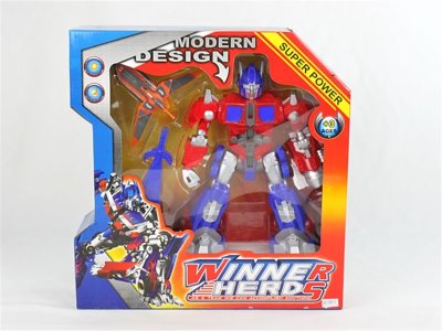 TRANSFORMER ROBOT W/LIGHT & PLANE 3COLOR - HP1010768