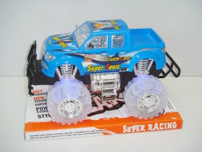 FRICTION CAR W/LIGHT & MUSIC BLUE/ORANGE/BLACK - HP1011372