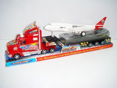 FRICTION TRUCK W/FREE WAY PLANE RED/YELLOW/BLUE - HP1011480