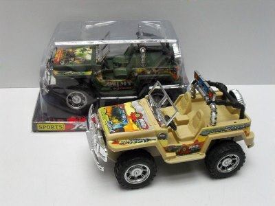 FRICTION CAR  2ASST.MILITARY YELLOW/MILITARY GREEN - HP1011508