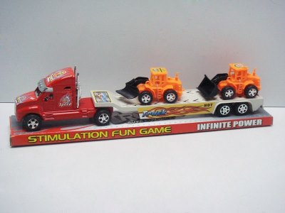 FRICTION TRUCK W/2FREE WAY CONSTRUCTION CAR RED/BLACK - HP1012223