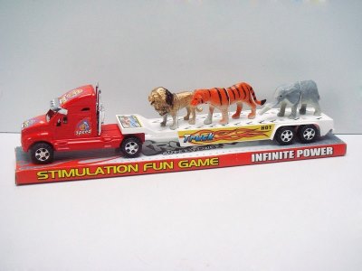 FRICTION TRUCK W/3ANIMAL RED/BLACK - HP1012224