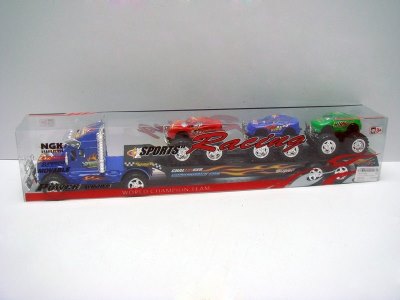 FRICTION TRUCK W/3FREE WAY CAR RED/BLUE - HP1012228