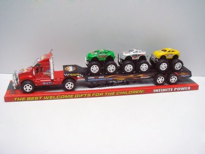 FRICTION TRUCK W/3FREE WAY CAR RED/BLUE - HP1012229