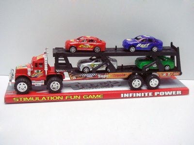 FRICTION TRUCK W/4FREE WAY CAR RED/BLUE - HP1012232