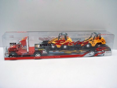 FRICTION TRUCK W/2FREE WAY CONSTRUCTION CAR RED/BLUE - HP1012234