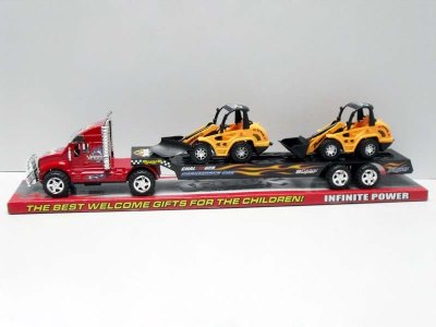 FRICTION TRUCK W/2FREE WAY CONSTRUCTION CAR RED/BLUE - HP1012237