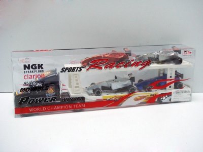 FRICTION TRUCK W/4 FREE WAY F1 CAR RED/BLUE - HP1012275