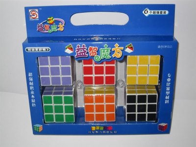 SOLID COLOR MAGIC CUBE 6PCS/DISPLAY BOX - HP1012441