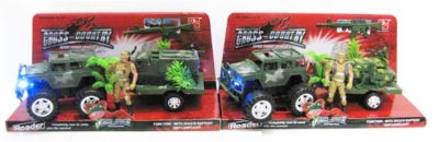 FRICTION MILITARY TRUCK W/2ASST.TANK & LIGHT - HP1012503