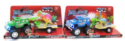 FRICTION TRUCK W/6ASST.DINOSAUR & LIGHT 4COLOR - HP1012521