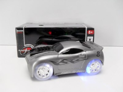 FRICTION CAR W/LIGHT & MUSIC RED/BLUE/GREY - HP1012527