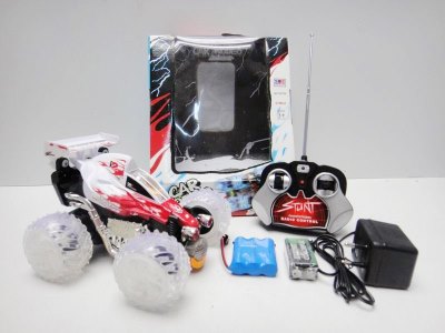 4FUNCTION R/C CAR W/FLASHING LIGHT & MUSIC & CHARGER INCLUDED BATTERY BLUE/BLACK/RED - HP1013089