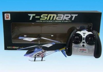 3.5FUNCTION R/C HELICOPTER W/LIGHT & GYRO & USB CABLE RED/BLUE - HP1013294