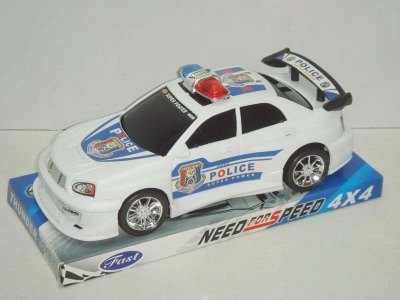 FRICTION POLIC CAR WHITE BLUE - HP1013534