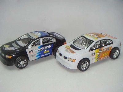 FRICTION RACING CAR BLACK/WHITE - HP1013606