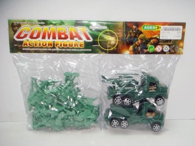 40PCS SOLDIER W/2 CAR GREEN - HP1014044