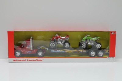 FRICTION TRUCK W/4 FREE WAY BEACH CAR RED/BLUE - HP1014290