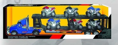 FRICTION TRUCK W/6 FREE WAY BEACH MOTOR RED/BLUE - HP1014292