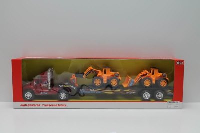 FRICTION TRUCK W/2FREE WAY CONSTRACTION CAR RED/BLUE - HP1014294