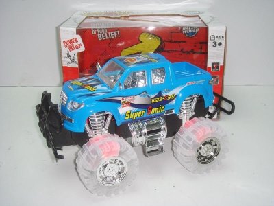 FRICTION CAR W/LIGHT & MUSIC BLUE/ORANGE/BLACK - HP1014297