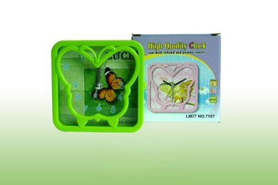 BUTTERFLY ALARM CLOCK PINK/GREEN/YELLOW/BLUE/RED  - HP1014864