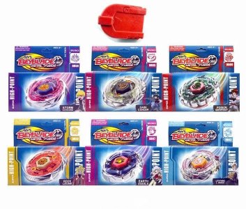 METAL BEYBLADE W/PULL RULER 6ASST. - HP1014880