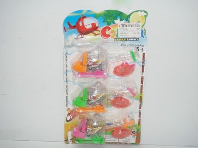 3PCS WIND UP PLANE W/LIGHT - HP1015041