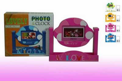 PHOTO FRAME W/STATIONERY RACK BLUE/PINK/YELLOW/GREEN - HP1015193