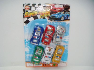 PULL BACK POLICE CAR W/PAINTING 6ASST. - HP1015270