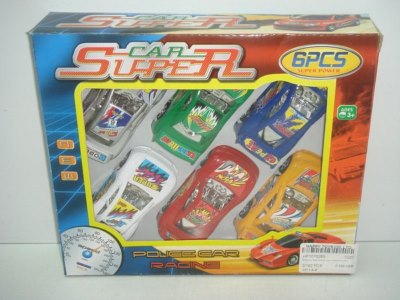 6PCS PULL BACK RACING CAR W/PAINTING 6ASST. - HP1015283