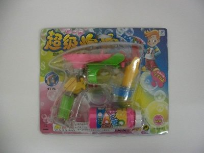 B/O TRANSPARENT BUBBLE GUN W/4LIGHTS - HP1016691