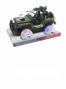 FRICTION MILITARY CAR W/LIGHT & GUN MILITARY GREEN - HP1016727