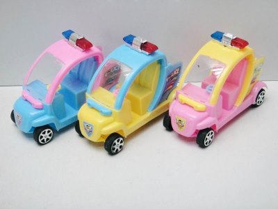 PULL BACK POLICE CAR W/CANDY HOLDER - HP1016811