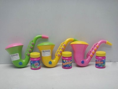 SAX BUBBLE GUN YELLOW/GREEN/PINK - HP1016895