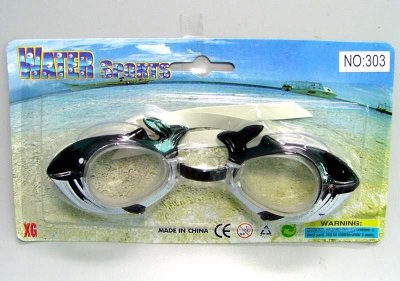 TEENAGER SWIMMING GOGGLES (SHARK SHAPE)GREEN/ORANGE/BLUE/YELLOW - HP1017344