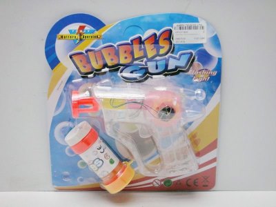 FLASHY BUBBLES GUN W/LIGHT(TRANSPARENT) 2COLOR - HP1017405