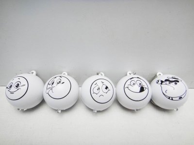 CARTOON SMILE FACE KEYCHAIN W/LIGHT 5ASST. - HP1017926