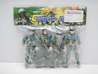 4PCS SOLDIER SET W/GUN GREEN - HP1018006