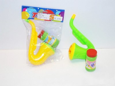 SAX BUBBLE GUN YELLOW/GREEN/PINK - HP1018493