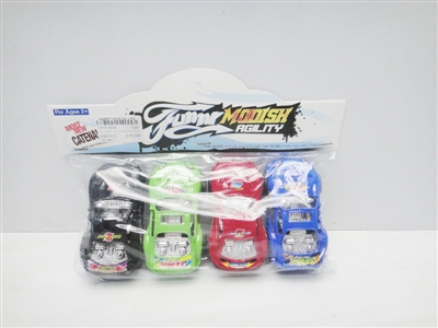 PULL BACK CAR W/PAINTING 4PCS - HP1019766