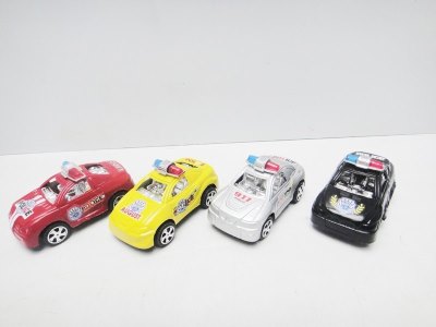 PULL BACK POLICE CAR RED/YELLOW/BLACK/SILVER - HP1019779