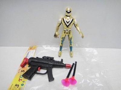 PAINTING ROBOT W/SKATE BOARD & SOFT SHOOTING GUN   - HP1020510