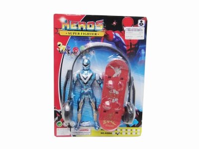 PAINGTING ROBOT W/SKATE BOARD & EARPHONES - HP1020517