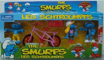 3PCS SMURFS W/A BICYCLE - HP1020679