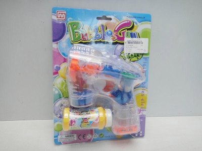 B/O TRANSPARENT BUBBLE GUN W/4LIGHTS - HP1020690